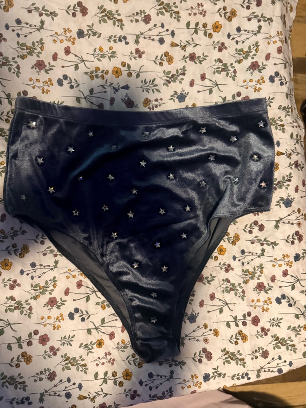 Bear Dance Satin-Look Navy Briefs